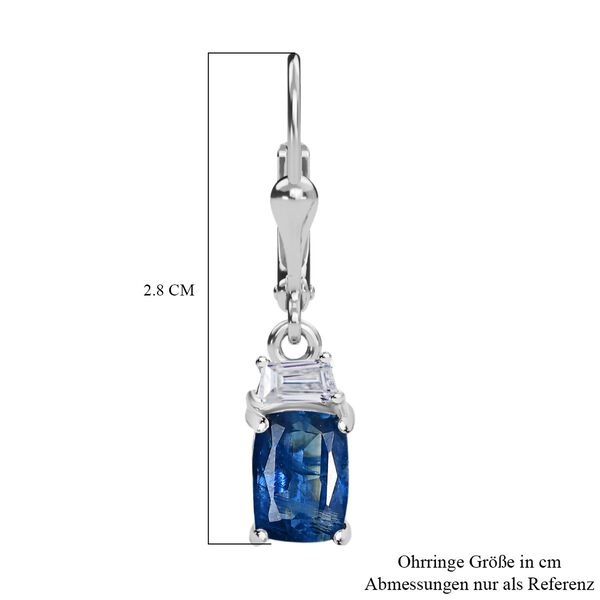 D'Joy AA Nat&uuml;rliche Kaschmir Kyanit und Zirkon Ohrringe - 2,88 ct. image number 6