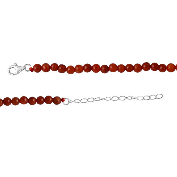 Rote Jade 45+5cm Halskette - 80 ct. image number 4