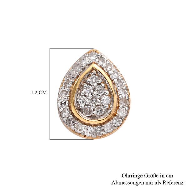 Diamant Halo Ohrstecker in Silber image number 5