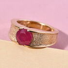 Afrikanischer Rubin-Ring, (Fissure gefüllt), 925 Silber vergoldet image number 1