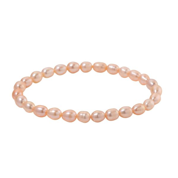 D'Joy AA Pfirsich-Süßwasser Perle (6-7 mm) Schmuckset 925 Silber rhodiniert image number 6