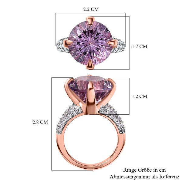 Rose De France Amethyst und  Zirkon Ring - 8,30 ct. image number 7