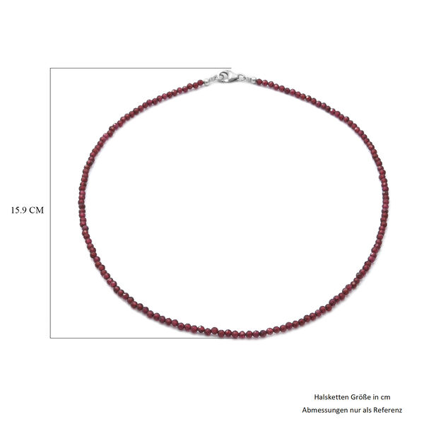 Rhodolit Granat Rondelle Halskette ca. 45 cm lange 925 Silber ca. 32.30 ct image number 5