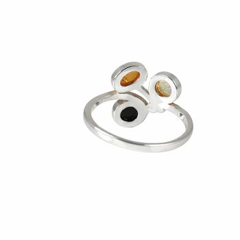 Nat&uuml;rlicher Baltischer Bernstein Ring 925 Silber (Gr&ouml;&szlig;e 16.00)