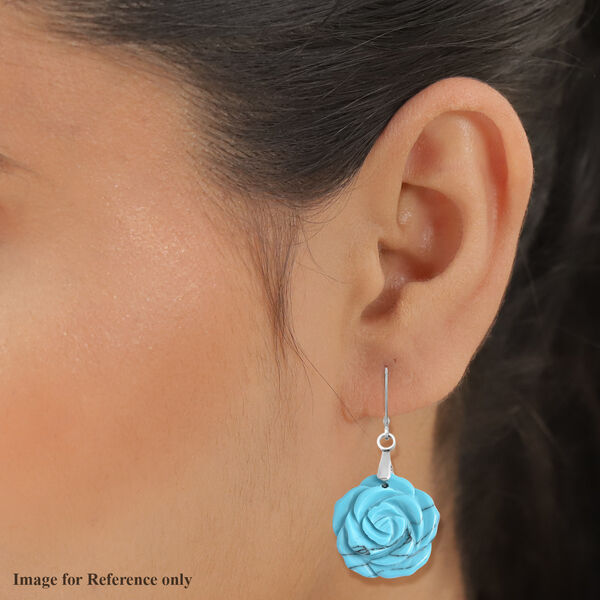 Blauer Howlit Ohrh&auml;nger Edelstahl ca. 22,00 ct&nbsp; image number 3