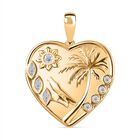 Moissanit Anhänger 925 Silber vergoldet ca. 0.20 ct