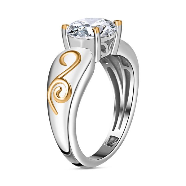 Zweifarbiger Moissanit Ring - 1,72 ct. image number 5