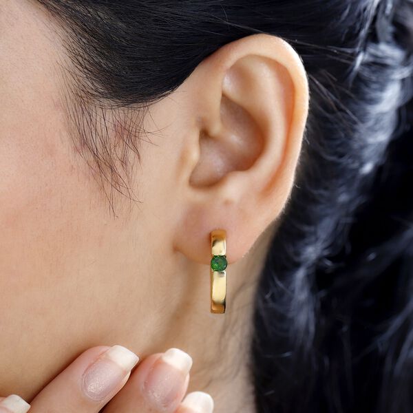 Nat&uuml;rliche Chromdiopsid-Ohrringe - 0,58 ct. image number 3