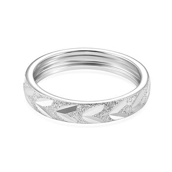 D'Joy platinierter 925 Silber Bandring