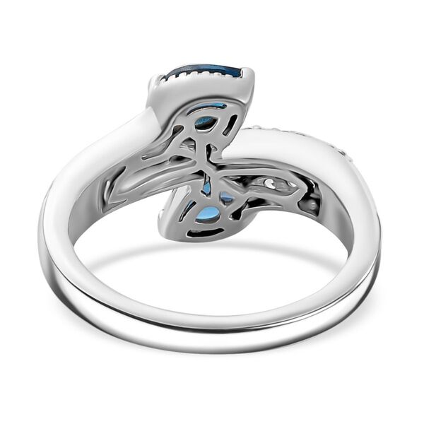 London Blautopas und Zirkon Ring - 1,25 ct. image number 6