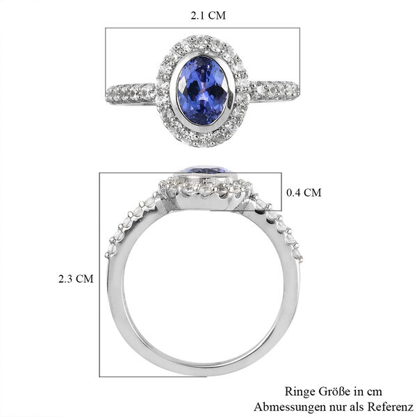 AA Tansanit und Zirkon Ring - 1,44 ct. image number 7