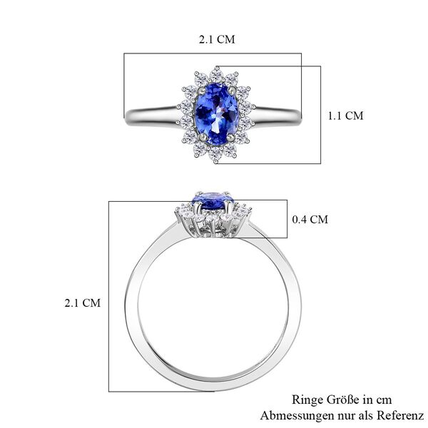AA Tansanit und Moissanit Ring - 0,95 ct. image number 6