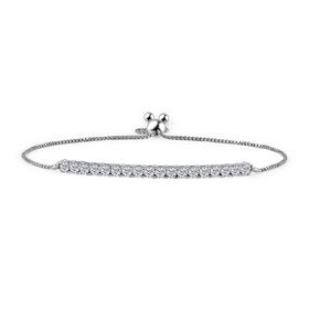 LUXURIANT DIAMOND- SI-GH Labor Diamant 20cm Armband, 925 Silber rhodiniert - 1 ct.