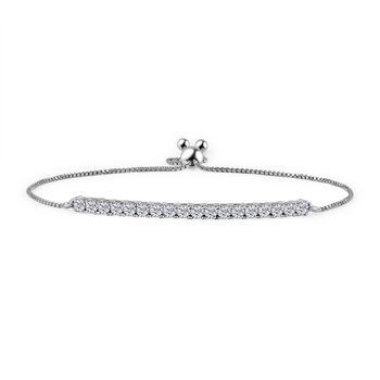 LUXURIANT SI-GH Labor Diamant 20cm Armband, 925 Silber rhodiniert - 1 ct.