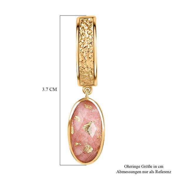 SHOPLC EXKLUSIV D'Joy Blattgold-Quarz Ohrringe 925 Silber 750 Gelbgold Vermeil ca. 8,58 ct. image number 6