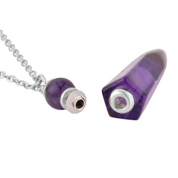 Afrikanischer Amethyst Urnen-Anh&auml;nger mit Kette
