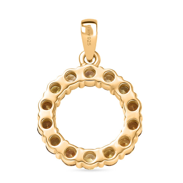 D'Joy AA Nat&uuml;rlicher goldener Tansanit Anh&auml;nger 925 Silber 750 Gelb Vergoldet ca. 1,26 ct. image number 4