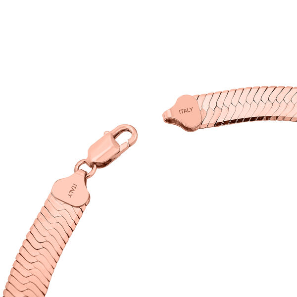 Chunky Fischgr&auml;t-Halskette in ros&eacute;vergoldetem Silber image number 2