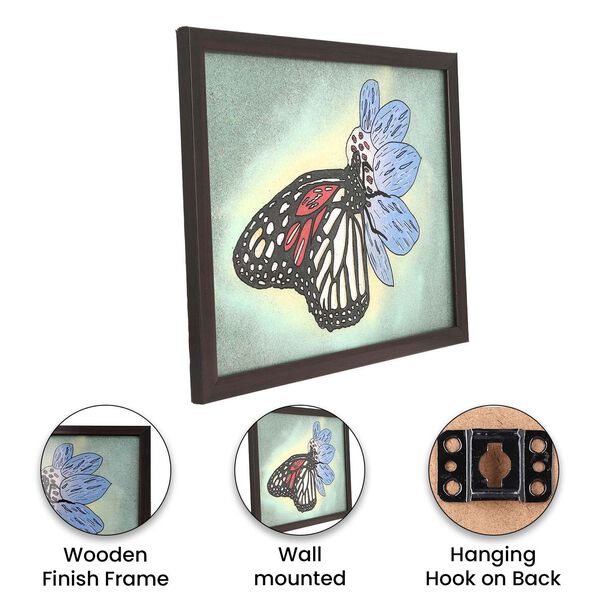 Handgefertigte Edelstein Schmetterlings-Malerei , Schmetterling image number 6