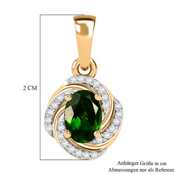 Nat&uuml;rlicher Chromdiopsid und Zirkon-Anh&auml;nger - 1,04 ct. image number 6