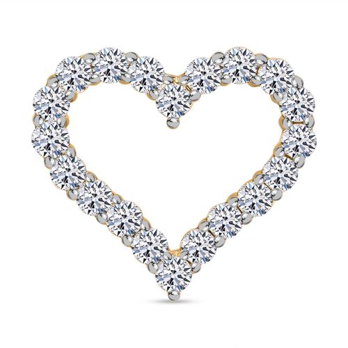 LUXURIANT DIAMOND- SI-GH Labor Diamant Anhänger, 925 Silber Gelbgold Vermeil - 0,50 ct. image number 0
