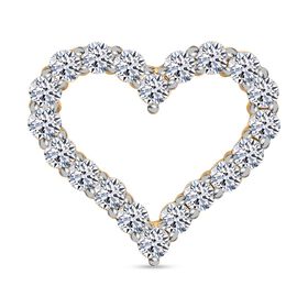 LUXURIANT DIAMOND - Lab Grown Diamant SI-GH Anhänger 925 Silber Gelbgold Vermeil ca. 0.50 ct