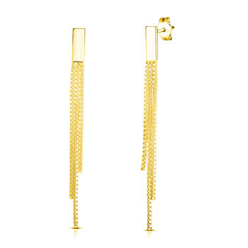 Ketten-Ohrringe in vergoldetem 925 Silber