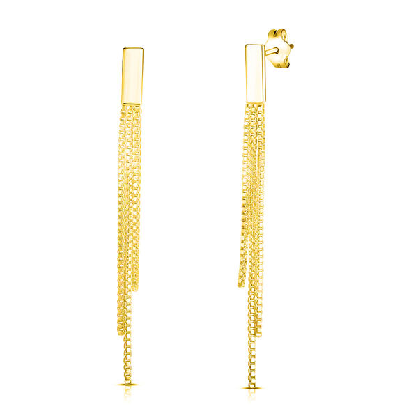 Ketten-Ohrringe in vergoldetem 925 Silber