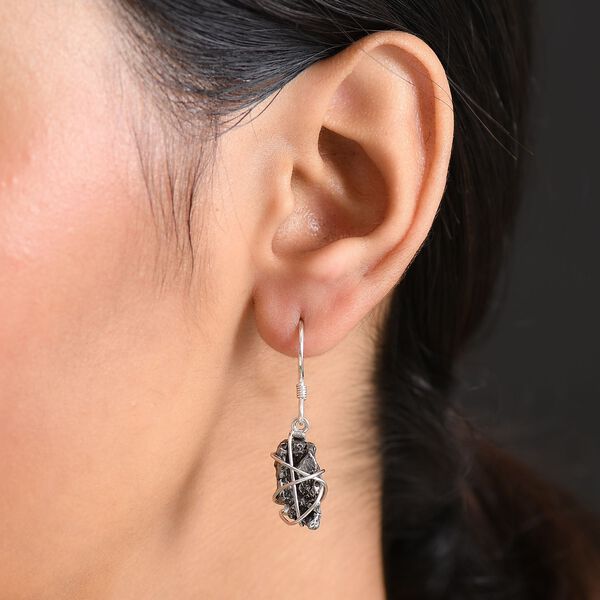 D'Joy Muonionalusta Meteorit Ohrringe 925 Silber rhodiniert ca. 31.76 ct image number 3