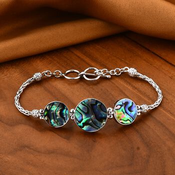 Royal Bali Kollektion - Abalone Muschel und Koralle Armband, 20 cm