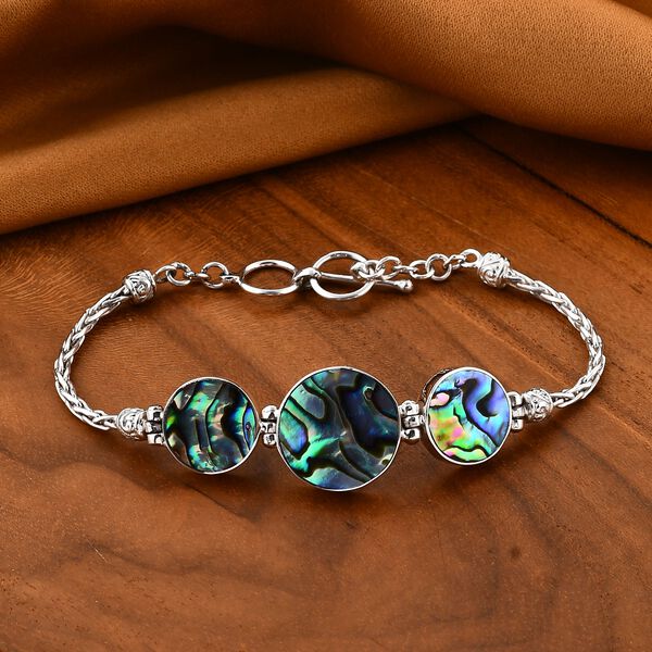Royal Bali Kollektion - Abalone Muschel und Koralle Armband, 20 cm image number 1