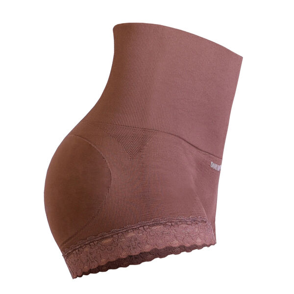 SANKOM Damen Haltungskorrektur Panty mit Spitze Shapewear, Gr&ouml;&szlig;e XXL, Burgundenrot image number 5