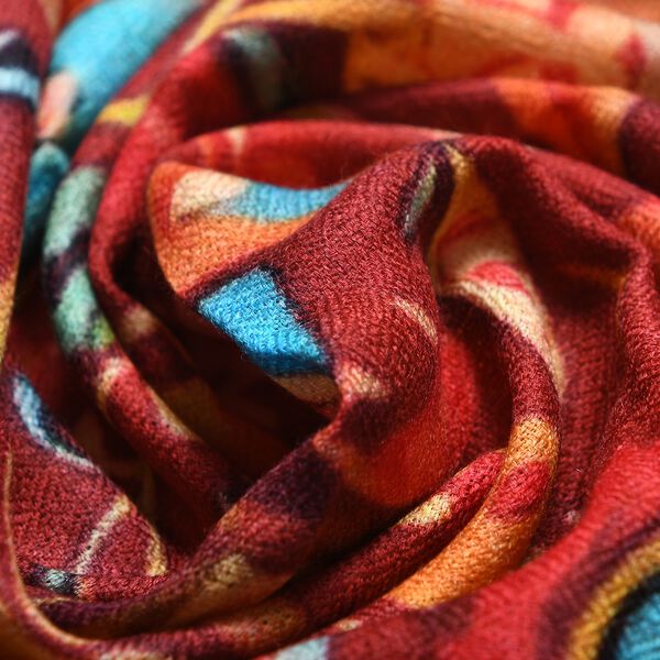 LA MAREY Schal aus 100% Premium-Kaschmir mit Digitaldruck, 70x200 cm, Paisley image number 9