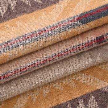 Gestrickter &Uuml;berwurf mit Fransen, 180x130cm, Beige