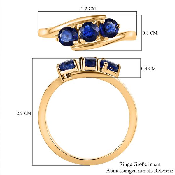 Masoala Saphir (Fissure gef&uuml;llt) Ring, 925 Silber vergoldet, (Gr&ouml;&szlig;e 17.00) ca. 1.26 ct image number 7