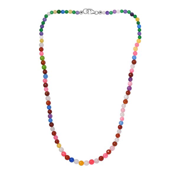 Jade Halskette ca. 50 cm Edelstahl rhodiniert ca. 119.40 ct image number 4