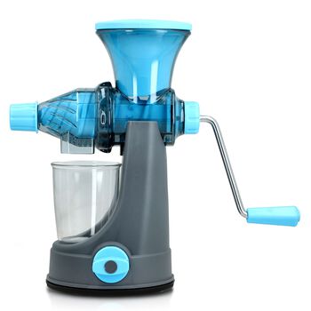 Tragbarer manueller Entsafter, 900ml, 29x21cm, Blau