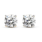 Diamant-Ohrstecker, SGL zertifiziert P2-P3 G-H, 585 Gelbgold ca. 0,25 ct