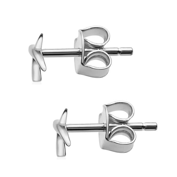 Molto Kiss Stacking Ohrstecker in rhodiniertem Silber image number 4