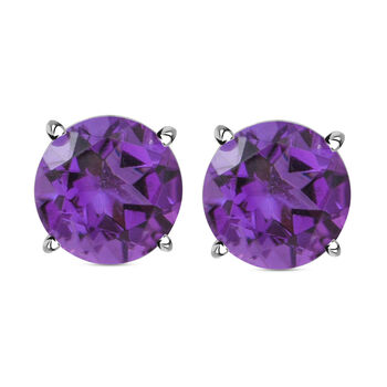 Afrikanische Amethyst-Ohrringe, 925 Silber ca. 5,18 ct