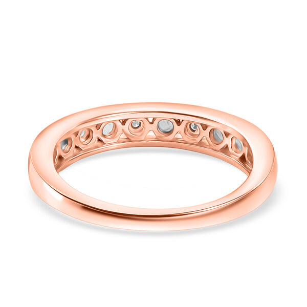 Half Eternity Ring mit Diamantakzenten, 925 Silber 750 ros&eacute;vergoldet image number 5
