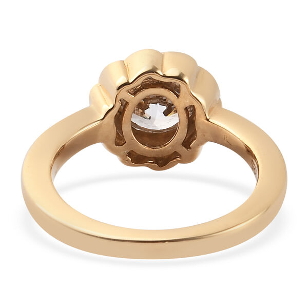 LUSTRO STELLA Hergestellt mit ZIRKONIA Ring 925 Silber 585 Vergoldet (Größe 16.00) ca. 2,25 ct image number 6