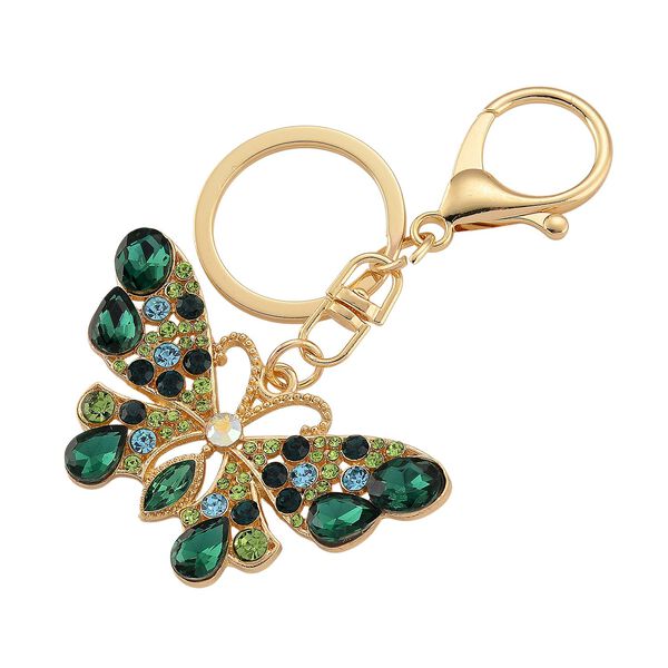 3er Set - Wei&szlig;er Kristall Schl&uuml;sselanh&auml;nger, Legierung emailliert image number 3