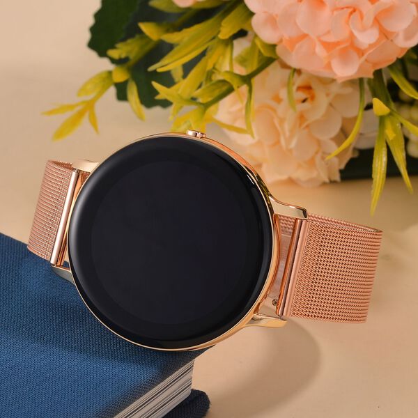 Eleganz Mesh HiWatch Plus, Ros&eacute;gold Smartwatch mit Dual-Modus Bluetooth, 1,28" IPS Display und Wassergesch&uuml;tztes Design image number 2