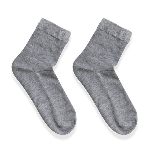 4er-Set - Socken, Polyester-Baumwolle, Größe 36-40, Grau image number 1