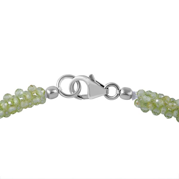 Natürliche Peridot-Halskette, ca. 50 cm, 925 Silber rhodiniert, ca. 90.00 ct image number 2