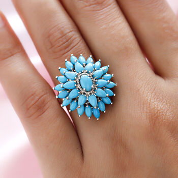 Nat&uuml;rlicher Sleeping Beauty T&uuml;rkis-Ring - 4,09 ct.