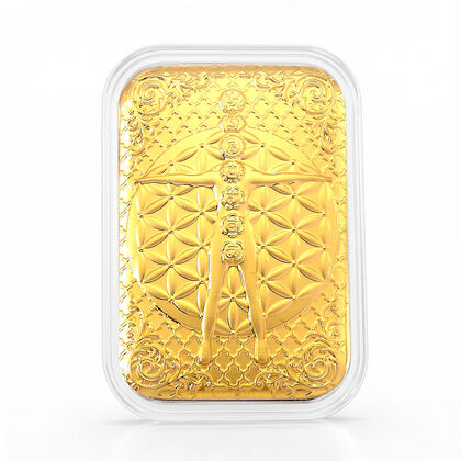 EXKLUSIVES GESCHENK - 999er Goldfolie mit 7-Chakren-Motiv 10mg