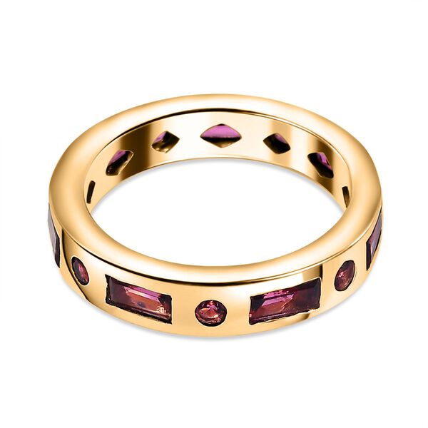 Rhodolith Granat Ring, 925 Silber Gelbgold Vermeil, (Größe 21.00) ca. 2.42 ct image number 6