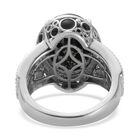 Elite Shungit Ring 925 Silber platiniert  ca. 3,63 ct image number 5